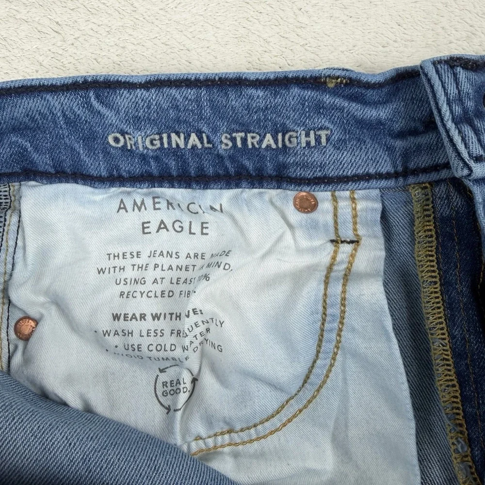 American Eagle Original Straight Easyflex Jeans Men's 28x30 Light‎ Wash Stretch